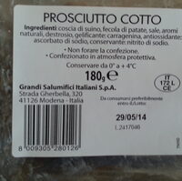 Prosciutto cotto