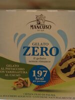 Gelato al pistacchio con caricatura al cacao