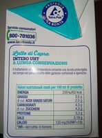 Latte di Capra Intero UHT a Lunga Conservazione