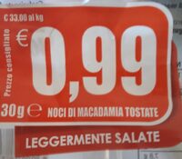 Noci di macadamia tostate salate