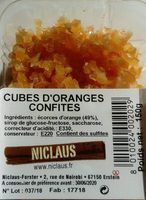 Cubes d'oranges confites