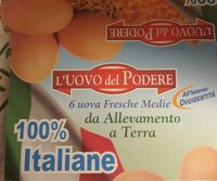 6 uova Fresche Medie da Allevamento a Terra
