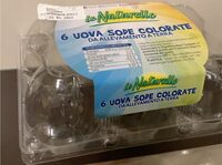 6 uova sode colorate da allevamento a terra