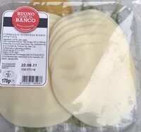 Formaggio scamorza bianca affettata