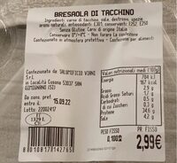 Bresaola di tacchino