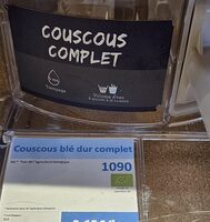 Couscous moyen de blé dur complet issu de l'agriculture biologique précuit et séché • Vrac