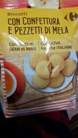 Biscotti con confettura e pezzetti di mela