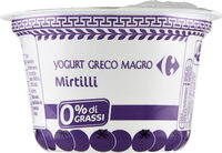 Yogurt greco magro mirtillo