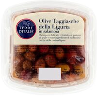 Olive taggiasche della Liguria in salamoia