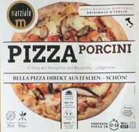 Pizza mit Steinpilzen und Mozzarella