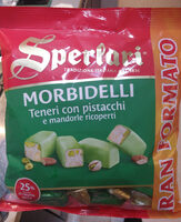 Morbidelli teneri con pistacchi e mandorle ricoperti