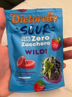 Sour 100% Frizz Zero Zucchero Wild! Caramelle Gommose Frutti Di Bosco