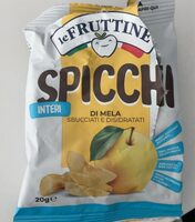 Spicchi di mela sbucciati e disidratati