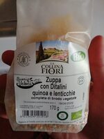 Zuppa con ditalini quinoa e lenticchie