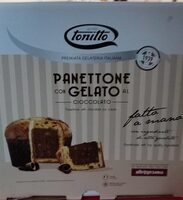 Panettone con gelato al cioccolato