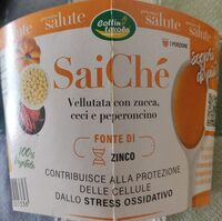 SaiChé vellutata con zucca, ceci e peperoncino