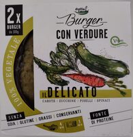 Il delicato burger con verdure