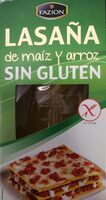 Lasaña de maíz y arroz sin gluten