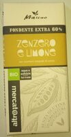 Fondente extra 60% Zenzero e limone