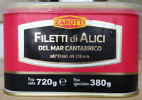 Filetti di alici del mar cantabrico