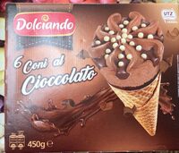 6 coni al cioccolato