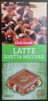 Cioccolato latte uvetta nocciole