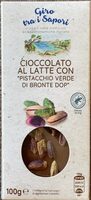 Cioccolato al latte com pistacchio verde di bronte dop