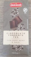 Cioccolato fondente 70 per cento con pepe nero e sale