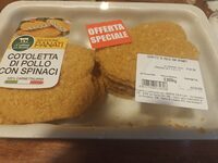 Cotolette di pollo con spinaci