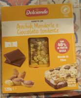 Barrette con Arachidi, Mandorle e Cioccolato fondente