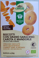 Biscotti con grano saraceno, carota e mandorle