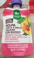 100% polpa con pesca,mela e mango