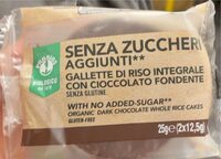 Gallette di riso integrale con cioccolato fondente senza glutine