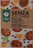Frollini senza zucchero arancia e gocce di cioccolato