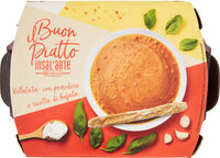 Il buon piatto vellutata con pomodoro e ricotta di bufala