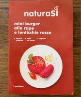 Mini burger alle rape e lenticchie rosse