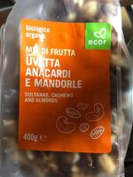 Mix di frutta con Uvetta Anacardi e Mandorle