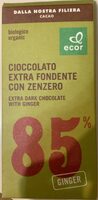 Cioccolato extra fondente con zenzero