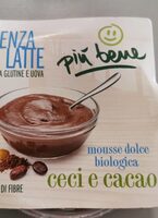 Mousse dolce biologica ceci e cacao