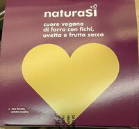 Cuore vegano di farro con fichi uvetta e frutta secca