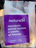 Mandorle pelate, tostate e salate al limone biologiche