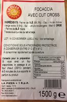 Focaccia avec cut cross