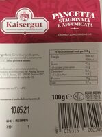 Pancetta stagionata e affumicata