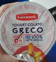 Yogourt colato greco pesca 0%
