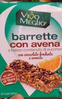 Barrette con avena cioccolato fondente e arancia