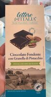 Cioccolato fondente con granella di pistacchio