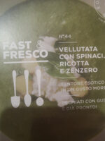 Vellutata con spinaci ricotta e zenzero
