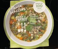 Zuppa amabile con spinacino, orzo e fagiolini verdi