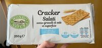 Cracker salati senza granelli di sale in suoerficie