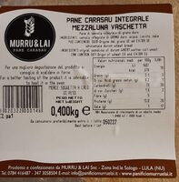 Pane carasau integrale mezzaluna vaschetta
